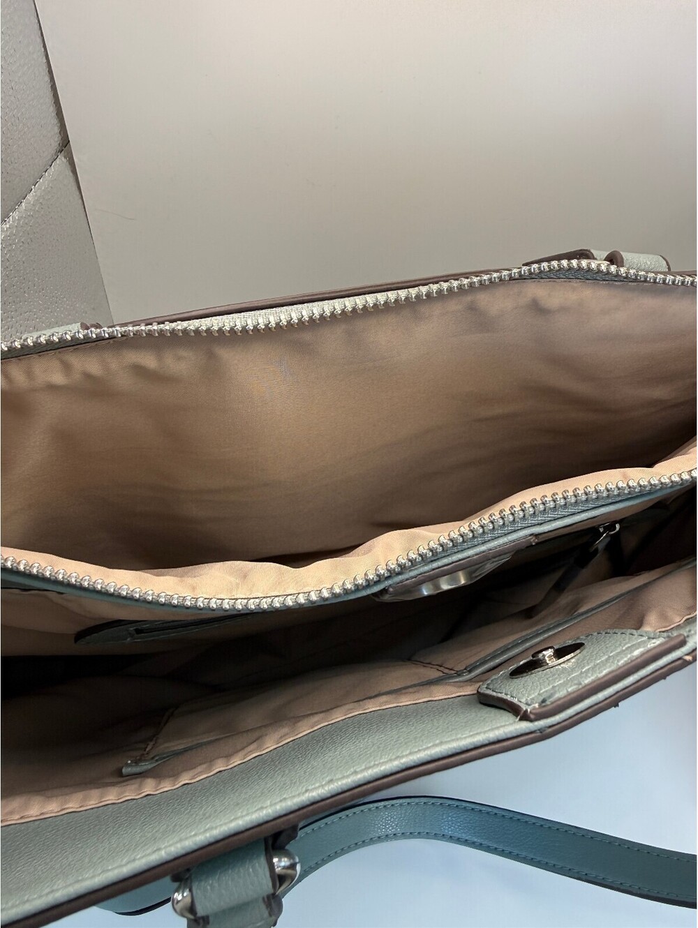 Nine West Light Blue Large Tote Bag NWOT - Picture 5 of 7
